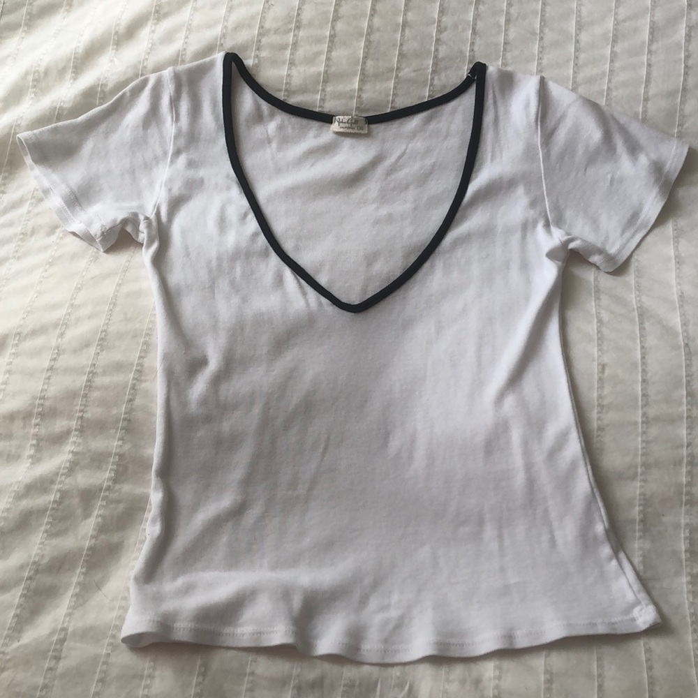 White v-neck